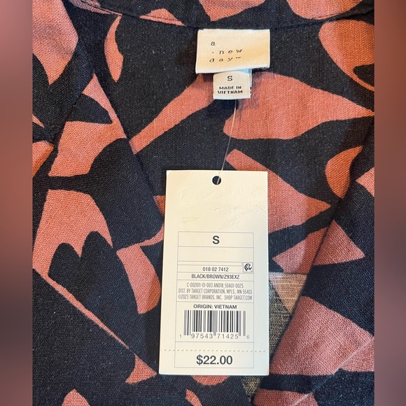 NWT A New Day Button Linen Blend Shirt  Size S - Picture 8 of 10